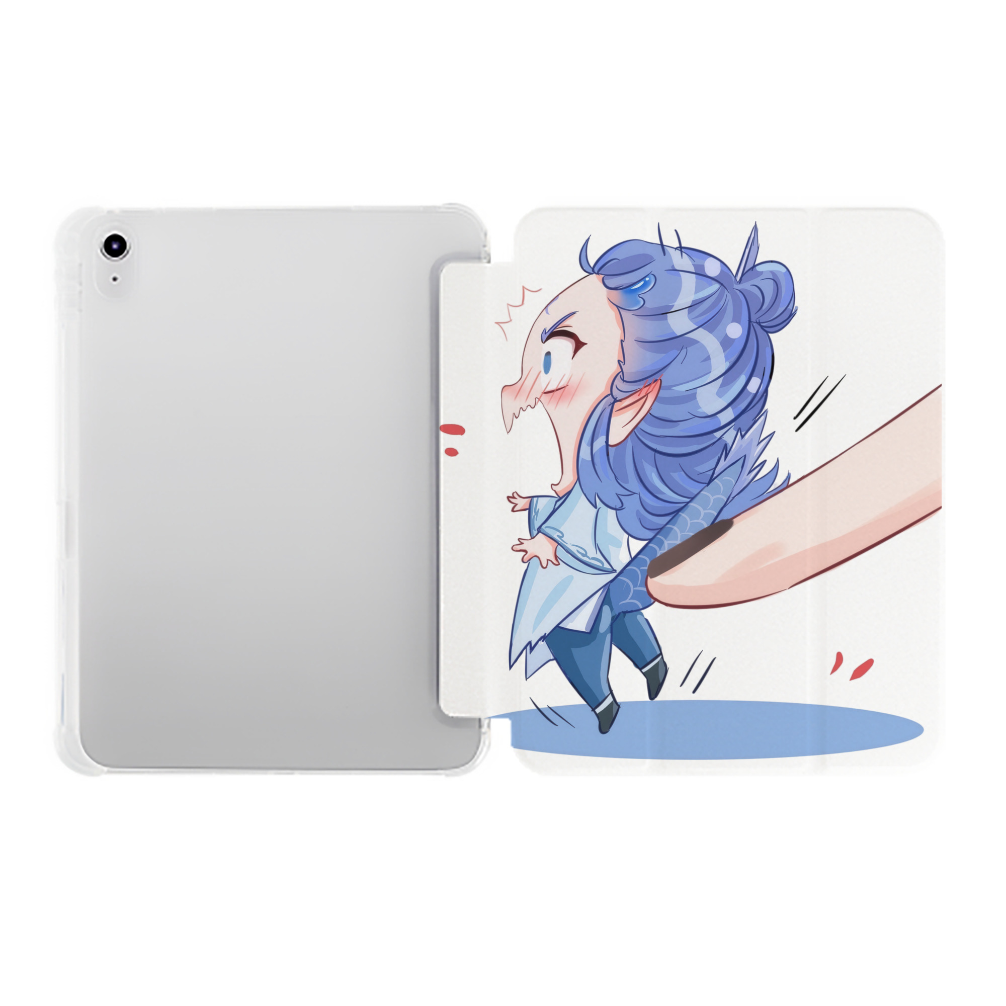 （画像用） Ne Zha 2 ナタ 魔童の大暴れ IPad ケース ペン収納付き 三つ折りスタンド PUレザー×シリコン 対応機種9.5/10.5/10.9インチ